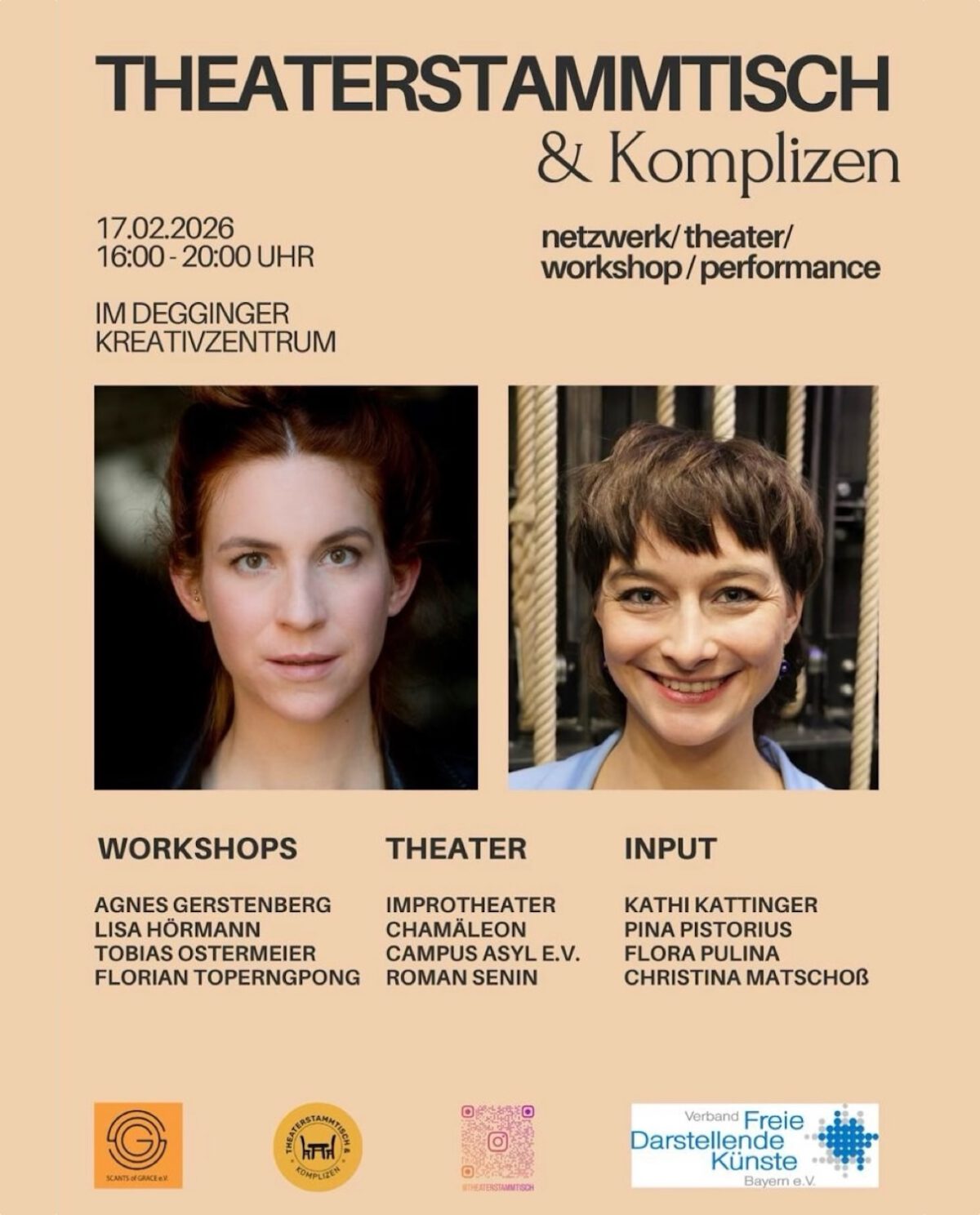 Flora Pulina Theaterstammtisch im Degginger Kreativzentrum